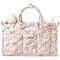 Baby Essentials Cute Floral Diaper Caddy Organizer – Portable Storage Basket with Shoulder Strap & Stroller Hooks, Splashproof Quilted Nursery & Car Tote for Baby Shower, Beige Floral